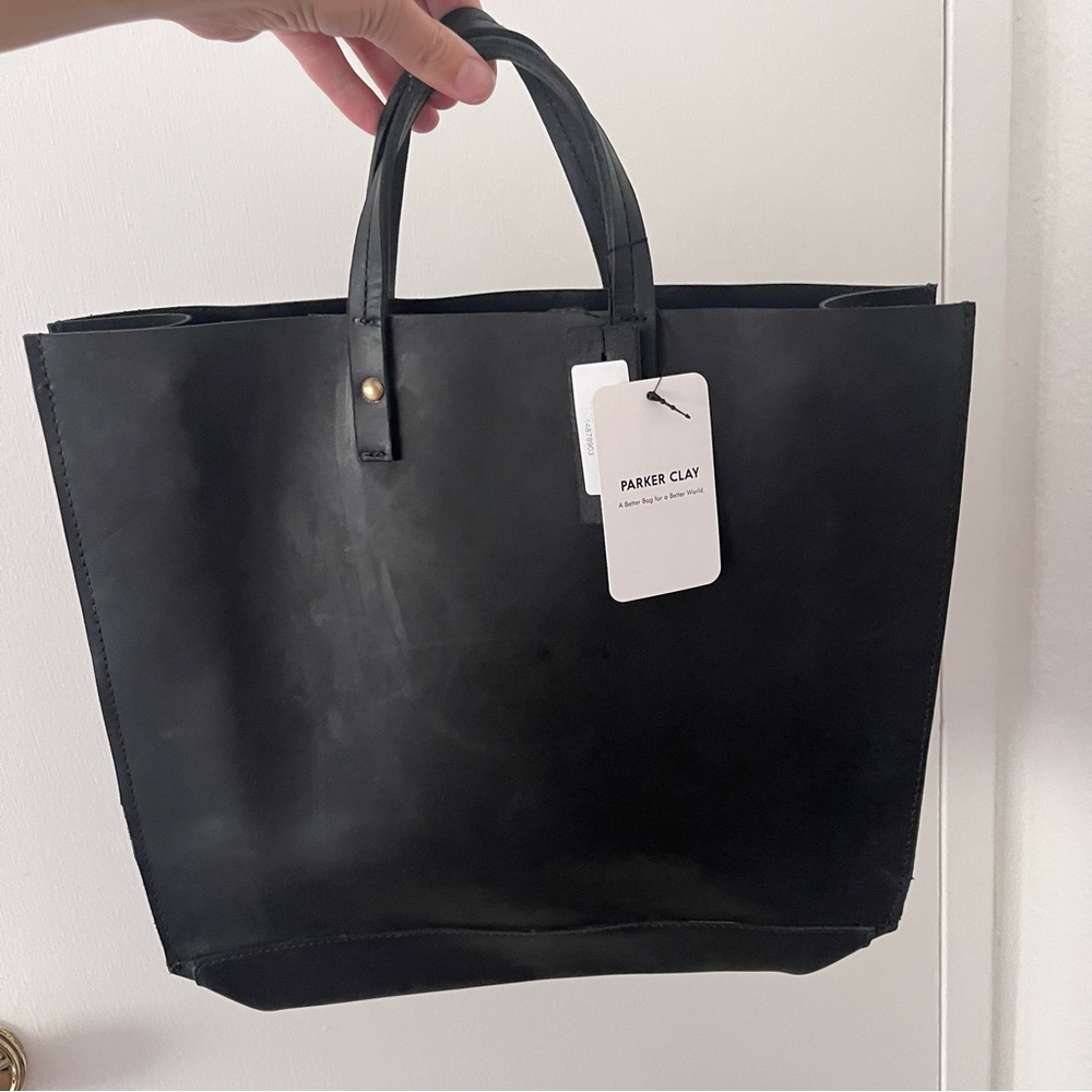 NWT Hiro Clark Men's Leather Tote Bag